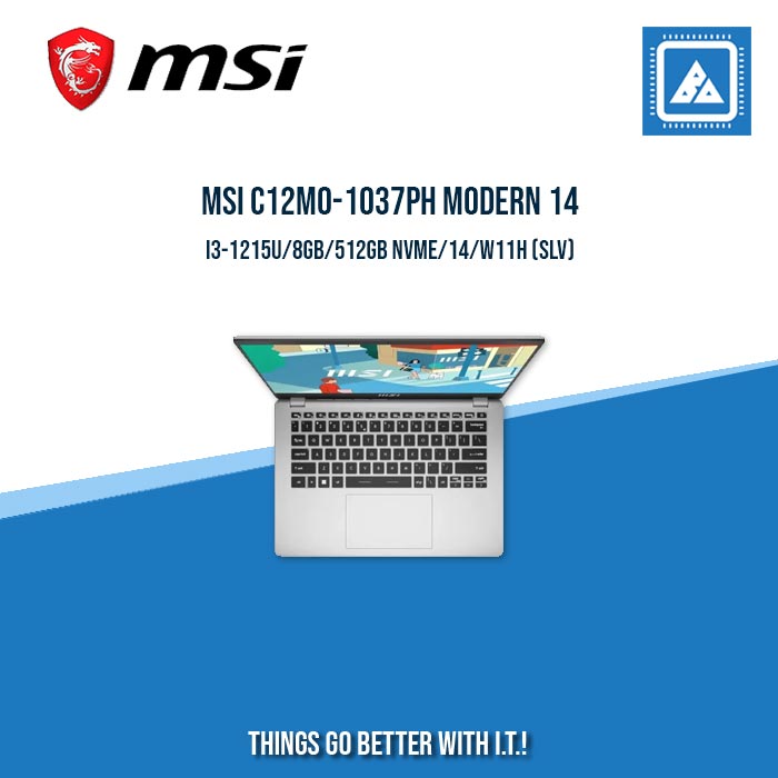 MSI C12MO-1037PH MODERN 14 I3-1215U/8GB/512GB NVME (SLV) | BEST FOR STUDENTS MSI C12MO-1037PH MODERN 14 I3-1215U/8GB/512GB NVME (SLV) | BEST FOR STUDENTS